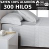 Juego de Sábanas Listado Perla Satén 300 hilos 100% Algodón Estelia Juego de Sábanas Listado Perla Satén 300 hilos 100% Algodón Estelia