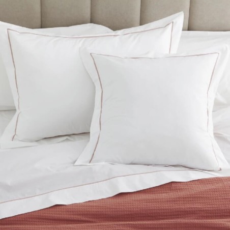 Funda de Cojín Zahora 200 hilos 100% Algodón Blanco-Nude