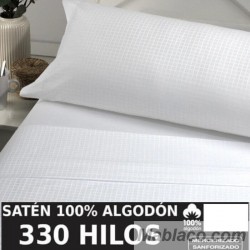 Funda Nórdica Atia Blanco 330 hilos Satén 100% Algodón Estelia