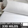 Funda Nórdica Atia Blanco 330 hilos Satén 100% Algodón Estelia