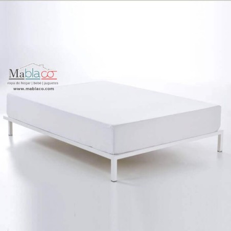 Sábana Bajera Blanco Punto Camiseta Jersey 100% Algodón Abece