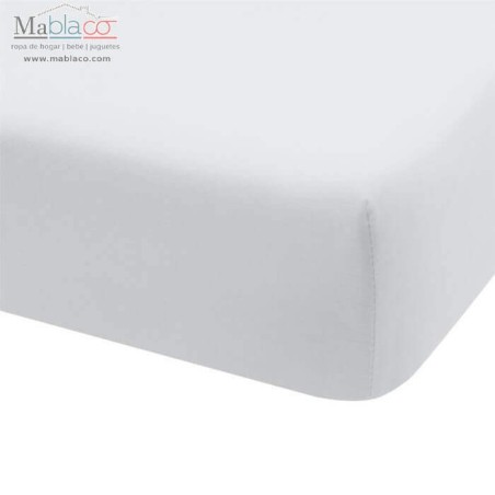 Sábana Bajera Blanco Punto Camiseta Jersey 100% Algodón Abece