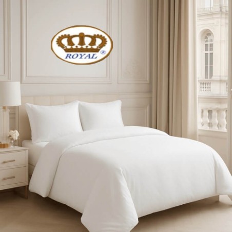  	Funda Nórdica Blanca Lisa Royal Reversible Todas las medidas de cama