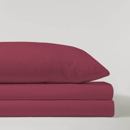 Juego de Sábanas Liso Granate Serena