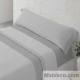 Juego de Sábanas Atenas Gris 100% Algodón Paduana