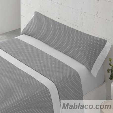 Juego de Sábanas Cibeles Gris 100% Algodón Paduana