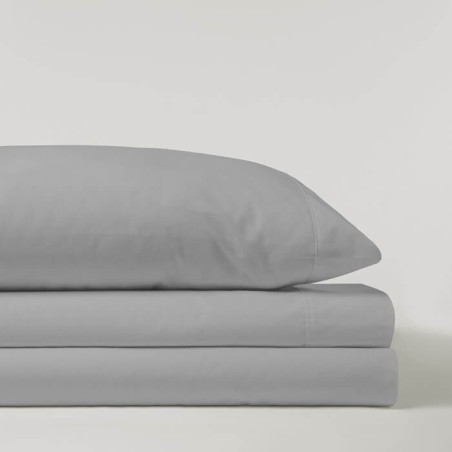 Juego de Sábanas Liso Gris Serena