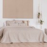 Colcha Jacquard Reversible Caños Beige