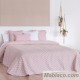 Colcha Jacquard Reversible Caños Rosa