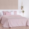 Colcha Jacquard Reversible Caños Rosa