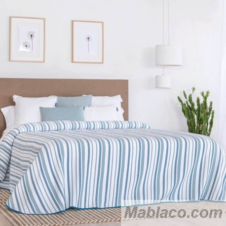Colcha Jacquard Lances Azul