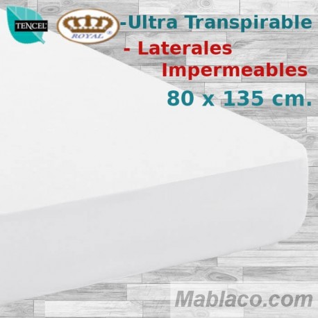 Protector Colchón Tencel 80x135 cm Supercuna ROYAL laterales Impermeables 