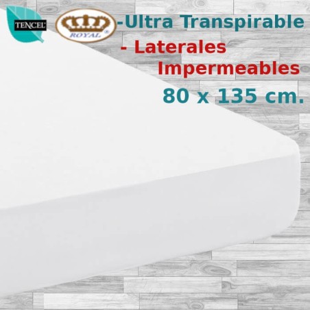 Protector Colchón Tencel 80x135 cm Supercuna ROYAL laterales Impermeables 