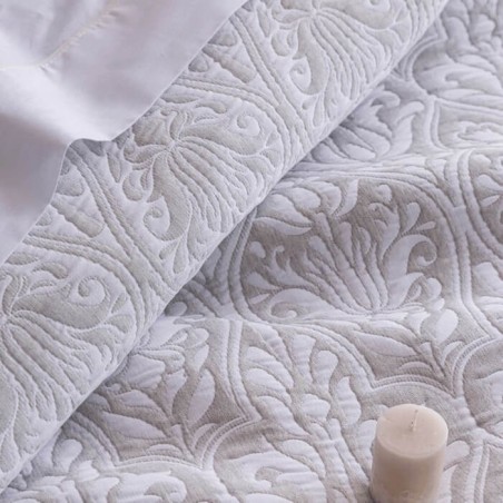 Colcha Jacquard Reversible Muxia Gris