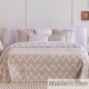 Colcha Jacquard Reversible Palos Beige Confecciones Paula