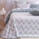 Colcha Jacquard Reversible Palos Turquesa Confecciones Paula