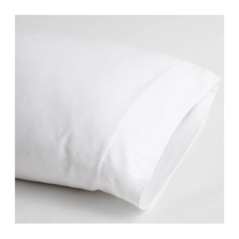 Funda de Almohada Lisas Punto Camiseta Jersey Blanco