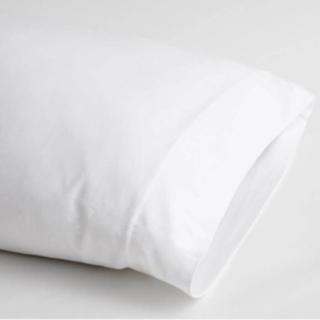 Funda de Almohada Lisas Punto Camiseta Jersey Blanco