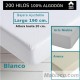 Sábana Bajera 200 hilos 100 Algodón Largo Especial 190 cm. y altura hasta 20 cm. Royal 3 colores