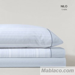 Juego de Sábanas Nilo Azul 100% Algodón Serena Cotton Luxe