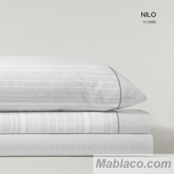 Juego de Sábanas Nilo Gris 100% Algodón Serena Cotton Luxe