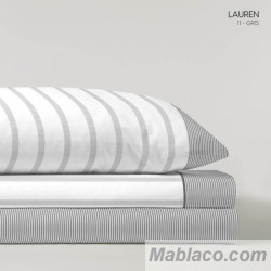 Juego de Sábanas Lauren Gris 100% Algodón Serena Cotton Luxe