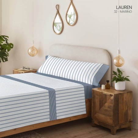 Juego de Sábanas Lauren Marino 100% Algodón Serena Cotton Luxe