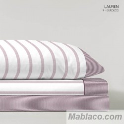 Juego de Sábanas Lauren Burdeos 100% Algodón Serena Cotton Luxe