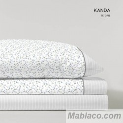Juego de Sábanas Kanda Gris 100% Algodón Serena Cotton Luxe