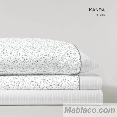 Juego de Sábanas Kanda Gris 100% Algodón Serena Cotton Luxe