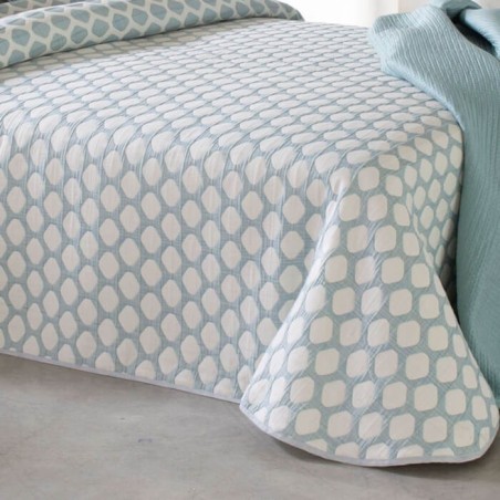 Colcha Jacquard Reversible Collier Verde Reig Marti Anverso