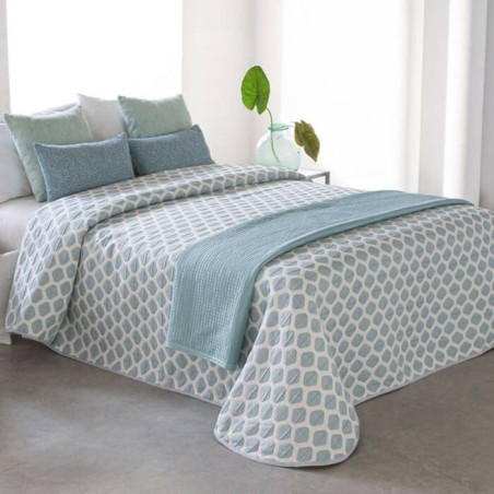 Colcha Jacquard Reversible Collier Verde Reig Marti Reverso