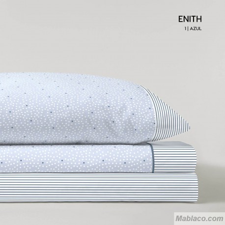 Juego de Sábanas Enith Azul Pasata