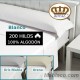 Funda de Almohada Liso 100% Algodón 200 hilos Royal