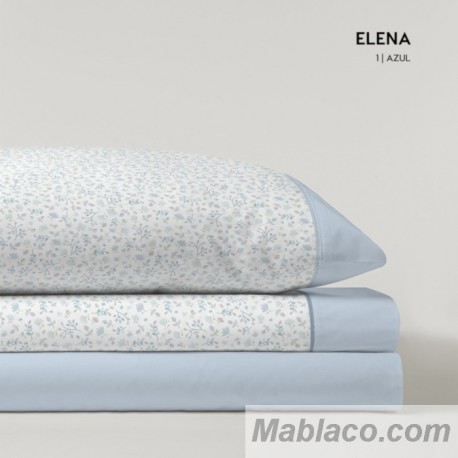 Juego de Sábanas Elena Azul Kabely