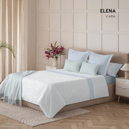 Juego de Sábanas Elena Azul Kabely