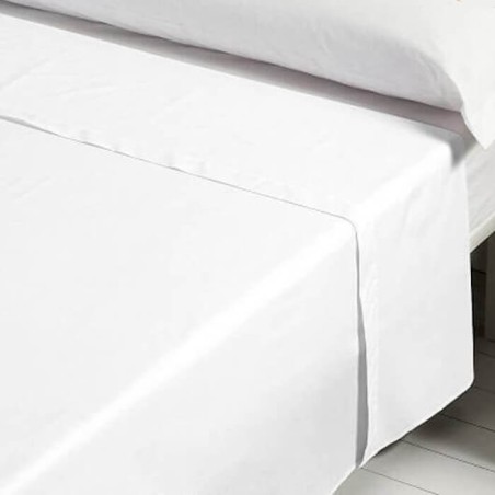 Sábana Encimera Cuna Bebé Blanca 100% Algodón 200 hilosColor liso Royal