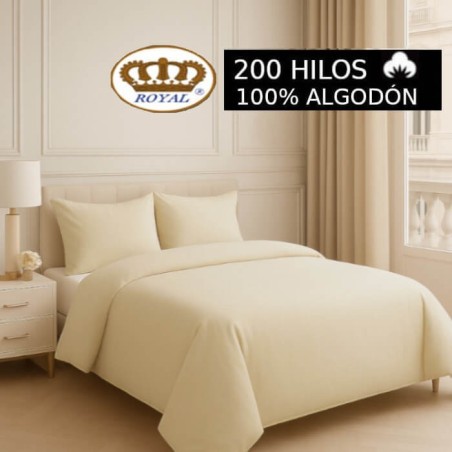 Funda Nórdica 100% Algodón 200 hilos Arena Lisa Royal 1 pieza