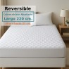 Cubrecolchón Acolchado Reversible AMBAR 2 Royal Tela / Tela Largo Especial 220 cm Alto hasta 35 cm ROYAL
