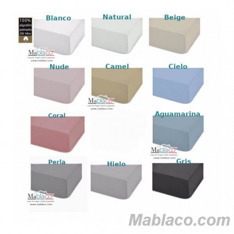 Sábanas Bajeras Lisas 100% Algodón 200 hilos ihome Camel