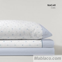 Juego de Sábanas Nacar Azul Kabely