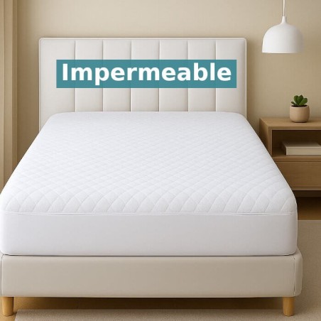 Protector Colchón Acolchado Rizo Algodón Impermeable y Transpirable SORIA 1 RIZO / PU Royal