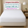 Protector Colchón Acolchado Rizo Algodón SORIA 1 Largo Especial 180 cm Alto hasta 25 cm Royal Impermeable y Transpirable Protector Colchón Acolchado Rizo Algodón SORIA 1 Largo Especial 180 cm Alto hasta 25 cm Royal Impermeable y Transpirable
