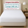 Protector Colchón Acolchado Rizo Algodón SORIA 1 Largo Especial 200 cm Alto hasta 15 cm Royal Impermeable y Transpirable Protector Colchón Acolchado Rizo Algodón SORIA 1 Largo Especial 200 cm Alto hasta 15 cm Royal Impermeable y Transpirable