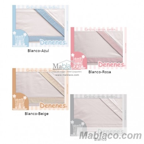 Juego Sábanas Bebé Vainica 100% Algodón Colores