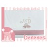 Juego Sábanas Bebé Elefante Rosa 100% Algodón