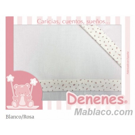 Juego Sábanas Bebé Florecitas Rosa 100% Algodón
