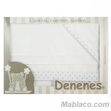 Juego Sábanas Bebé Plumeti Gris 100% Algodón