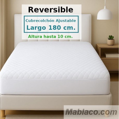 Cubrecolchón Acolchado Rizo 100% Algodón Reversible SORIA 2 Royal Rizo / Rizo Largo Especial 180 cm Alto hasta 10 cm