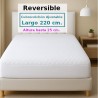 Cubrecolchón Acolchado Rizo 100% Algodón Reversible SORIA 2 Royal Rizo / Rizo Largo Especial 220 cm Alto hasta 25 cm  Cubrecolchón Acolchado Rizo 100% Algodón Reversible SORIA 2 Royal Rizo / Rizo Largo Especial 220 cm Alto hasta 25 cm